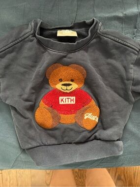 Kith Navy Sweatshirt with Teddy Patch